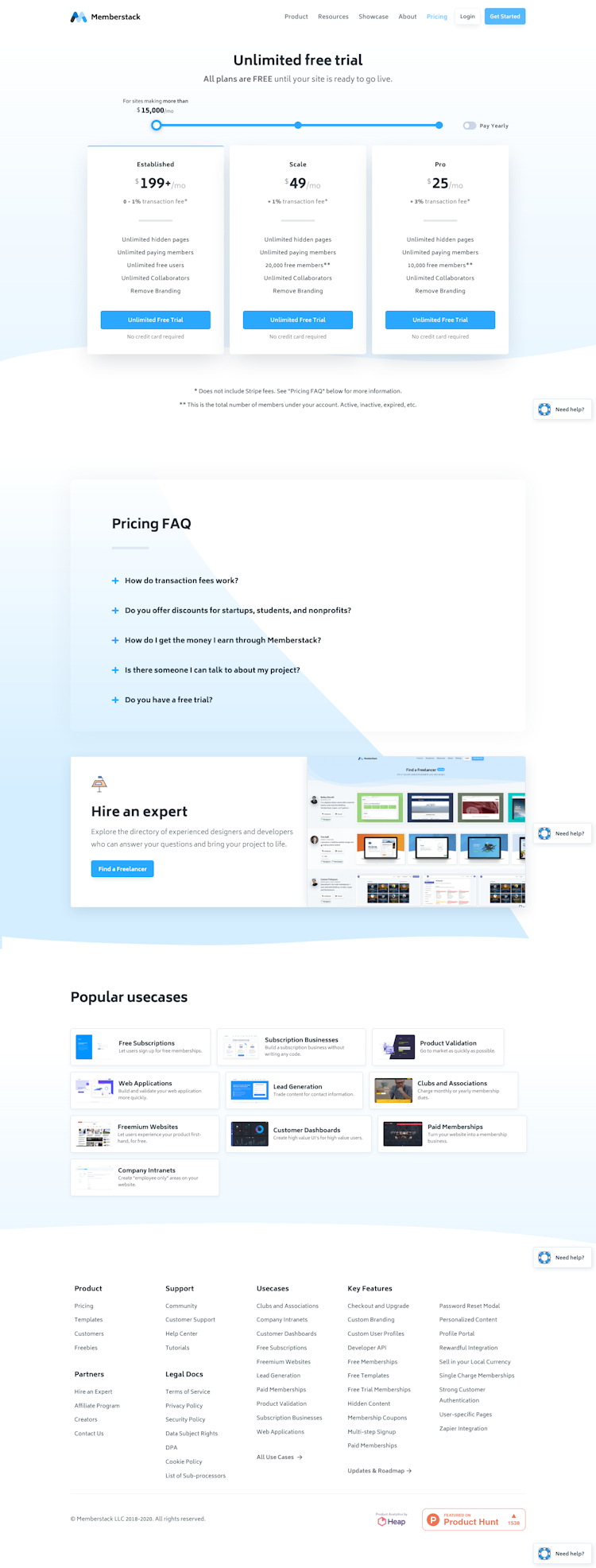 Memberstack Pricing Page Design