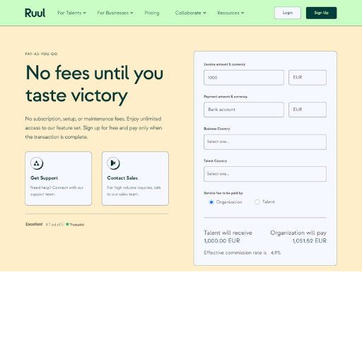 Ruul Pricing Page Design