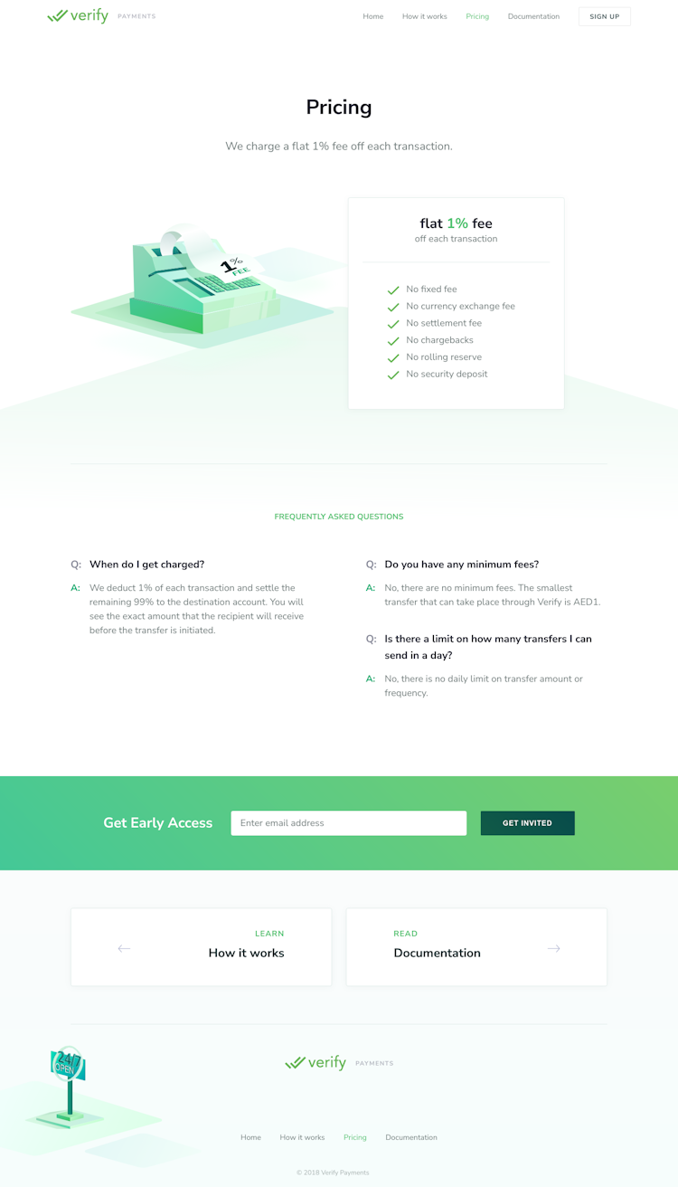 Verify Pricing Page Design
