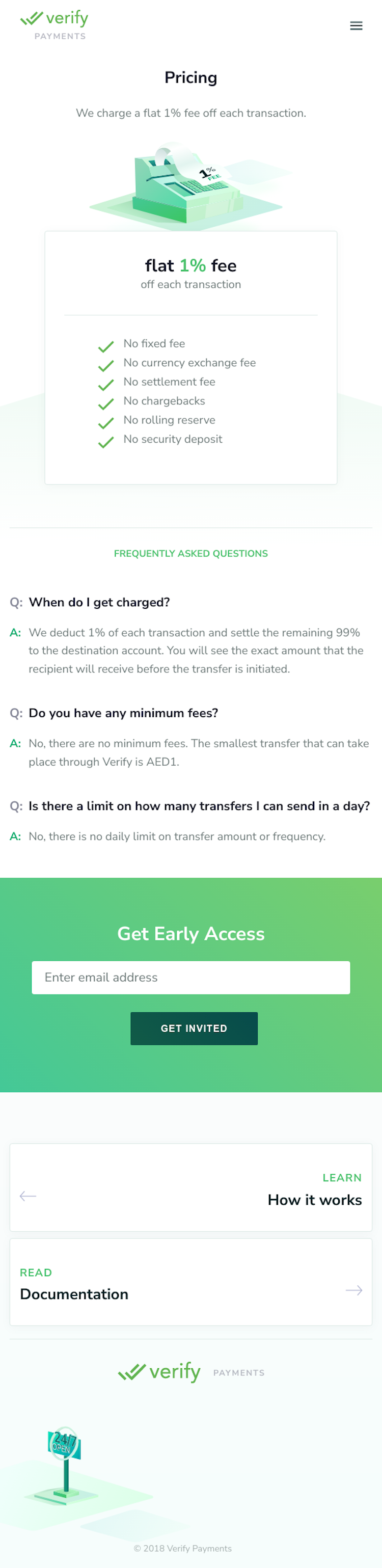 Verify Pricing Page Design